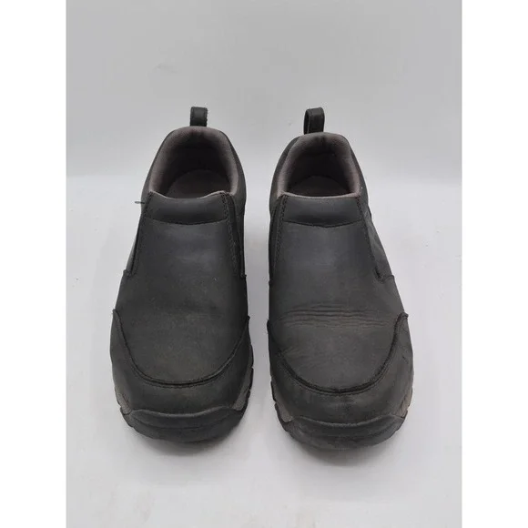Duluth Trading Company Shoes Mens Size 11W Black Leather Slip On Slip Resistant - Picture 7 of 12